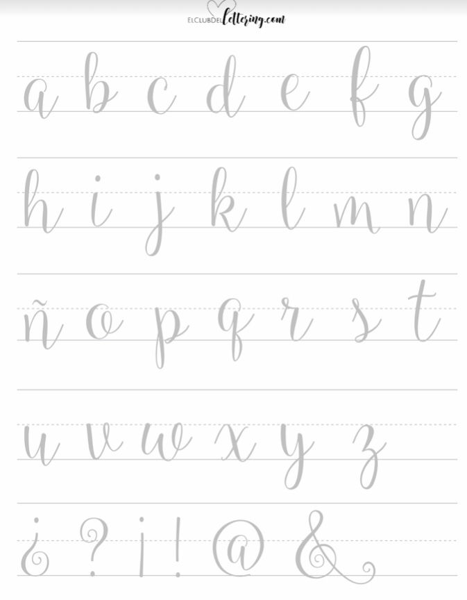 Plantillas gratis para practicar lettering